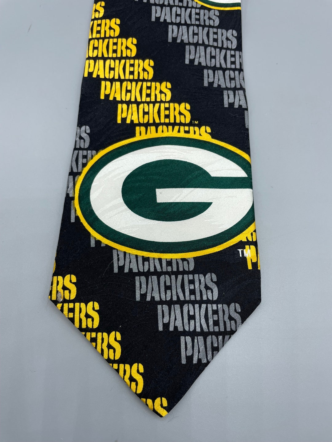 Green Bay Packers Silk Tie NFL Logo Sports Vintage Neck Tie Black NFL