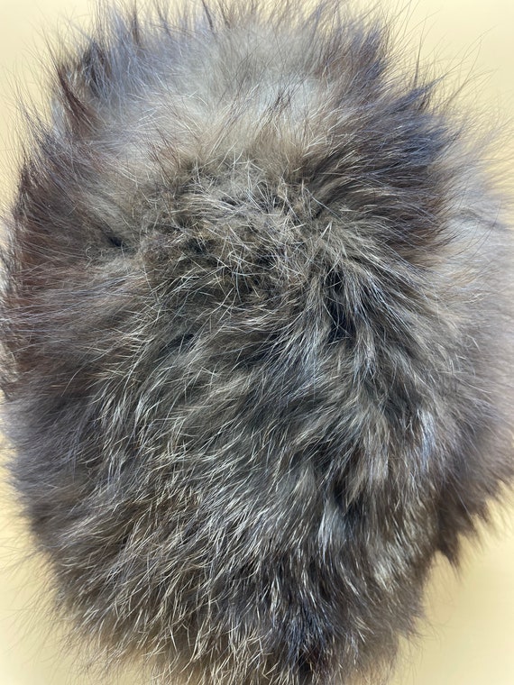 Unique Real Raccoon Fur Winter Hat Vintage Brown … - image 5