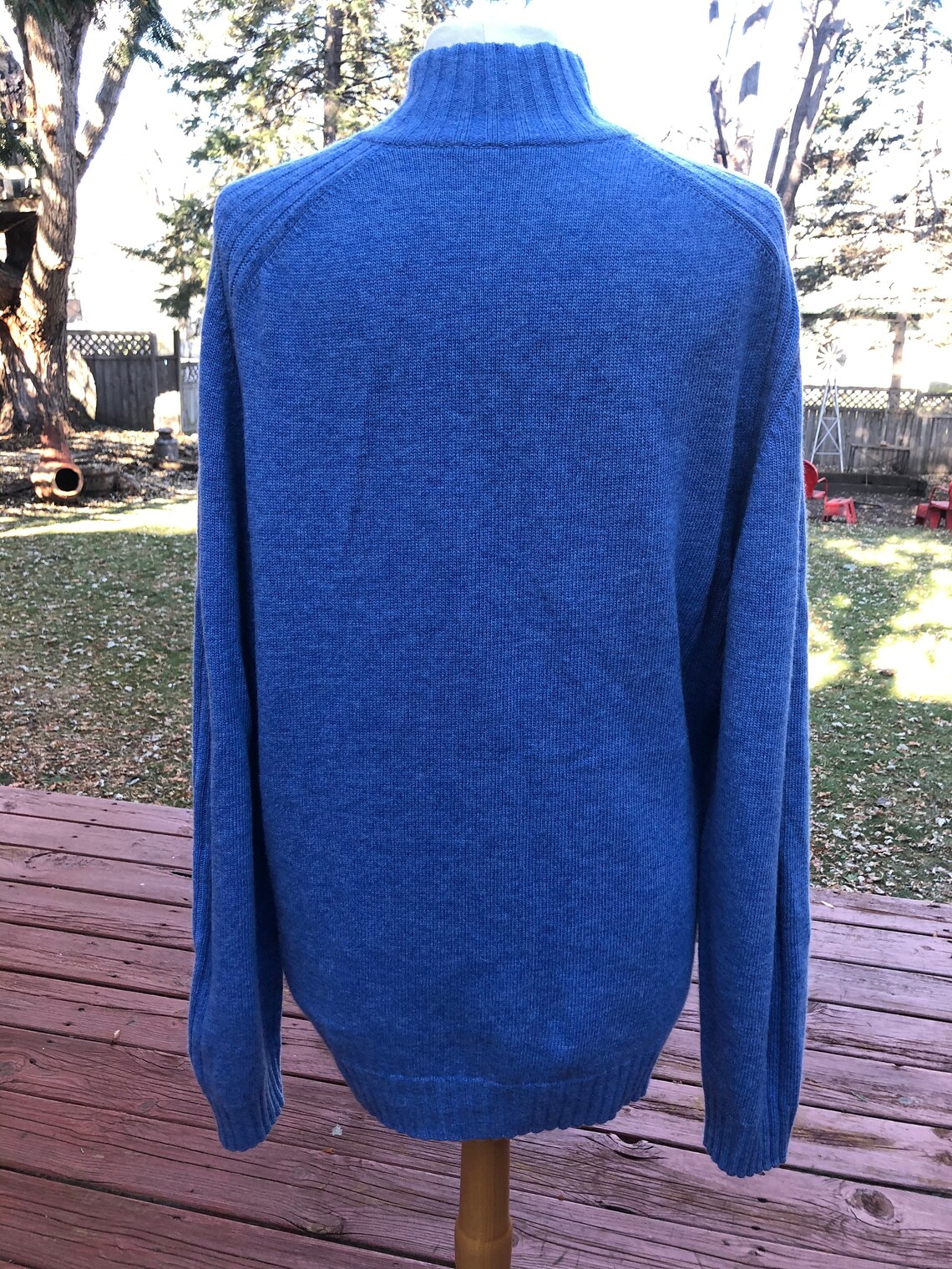 Royal Blue Cashmere Wool Sweater Made in Italy Pullover Half Etsy
