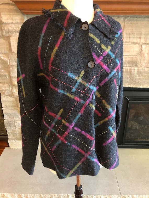Vintage Wool Susan Bristol Button Up Sweater 100%… - image 1
