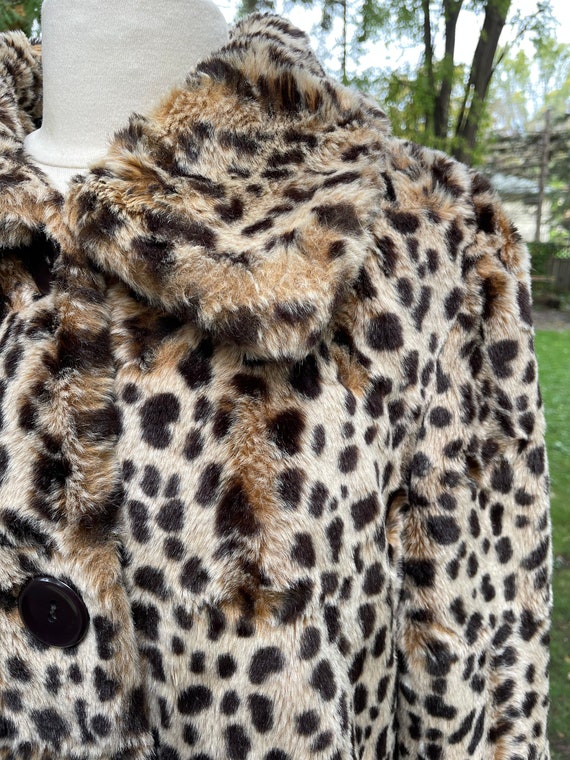 Silky Soft Vintage Leopard or Cheetah Faux Fur Co… - image 4