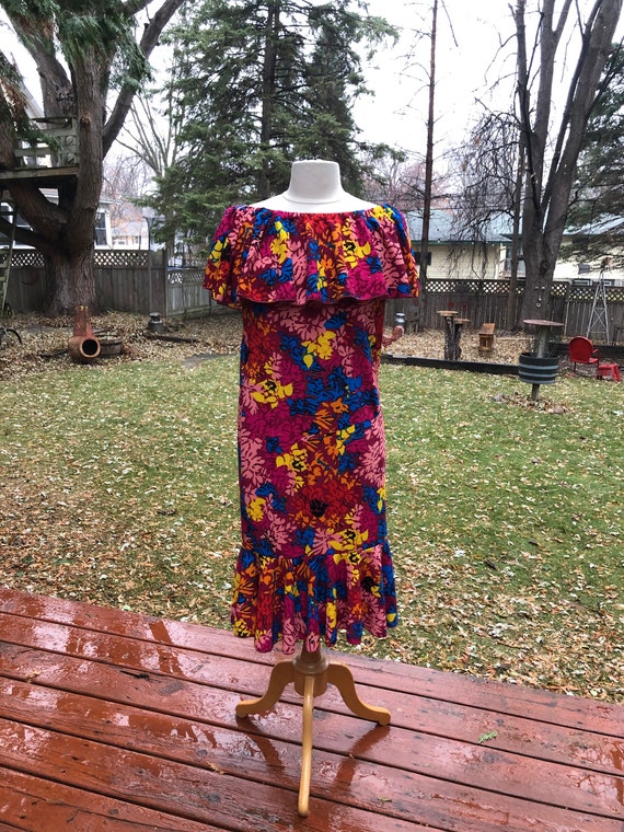 LulaRoe Hawaiian Muu Muu Robe Rouge Rose Bleu Floral Fleur - Etsy France