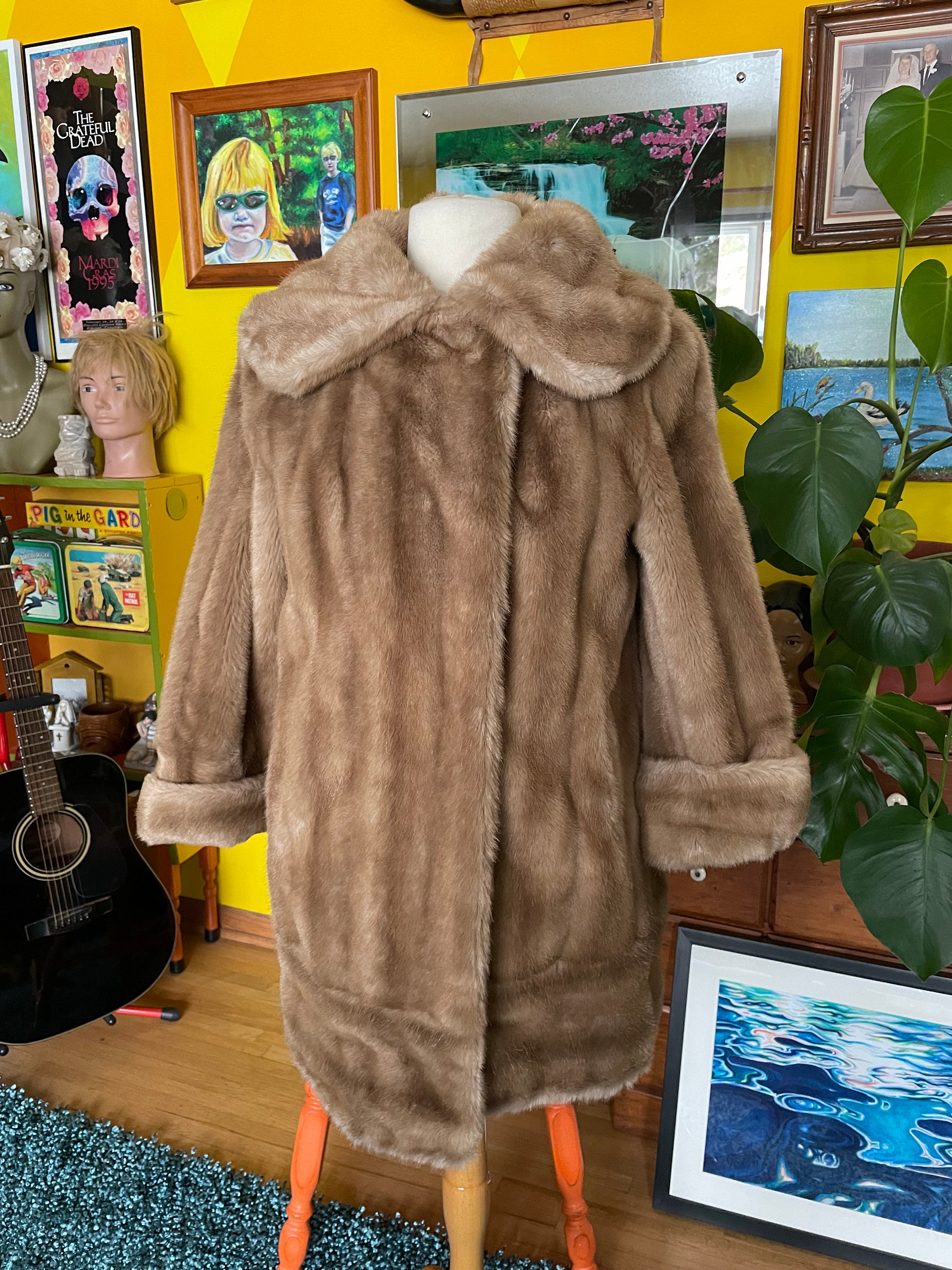 fake mink far coat