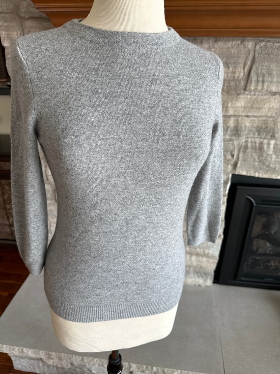 Vintage Talbots Gray Cashmere Wool Pullover Sweate
