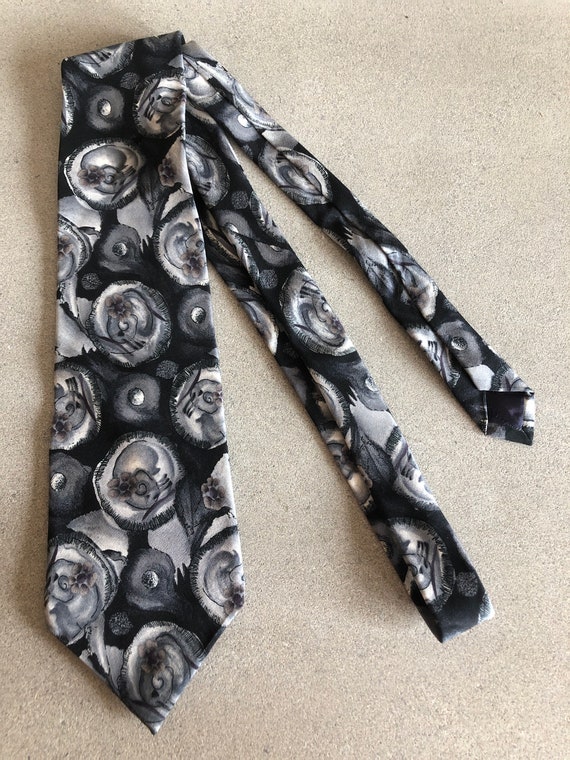 Jerry Garcia Happy Birthday - Gray Tie Mens Necktie