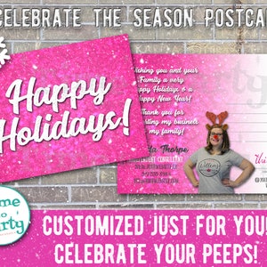 Customized Happy Holiday Postcard for Direct Sales - DIGITAL DOWNLOAD Print Yourself