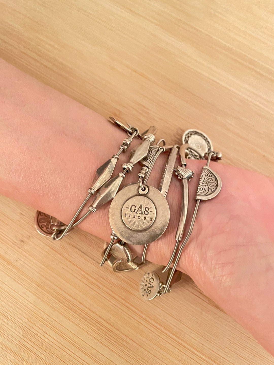 Bonus Gift 7 Vintage Gas Bijoux Stretch Sterling Bracelet With