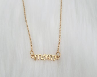 Gold mom necklace, mom necklace, mothers day