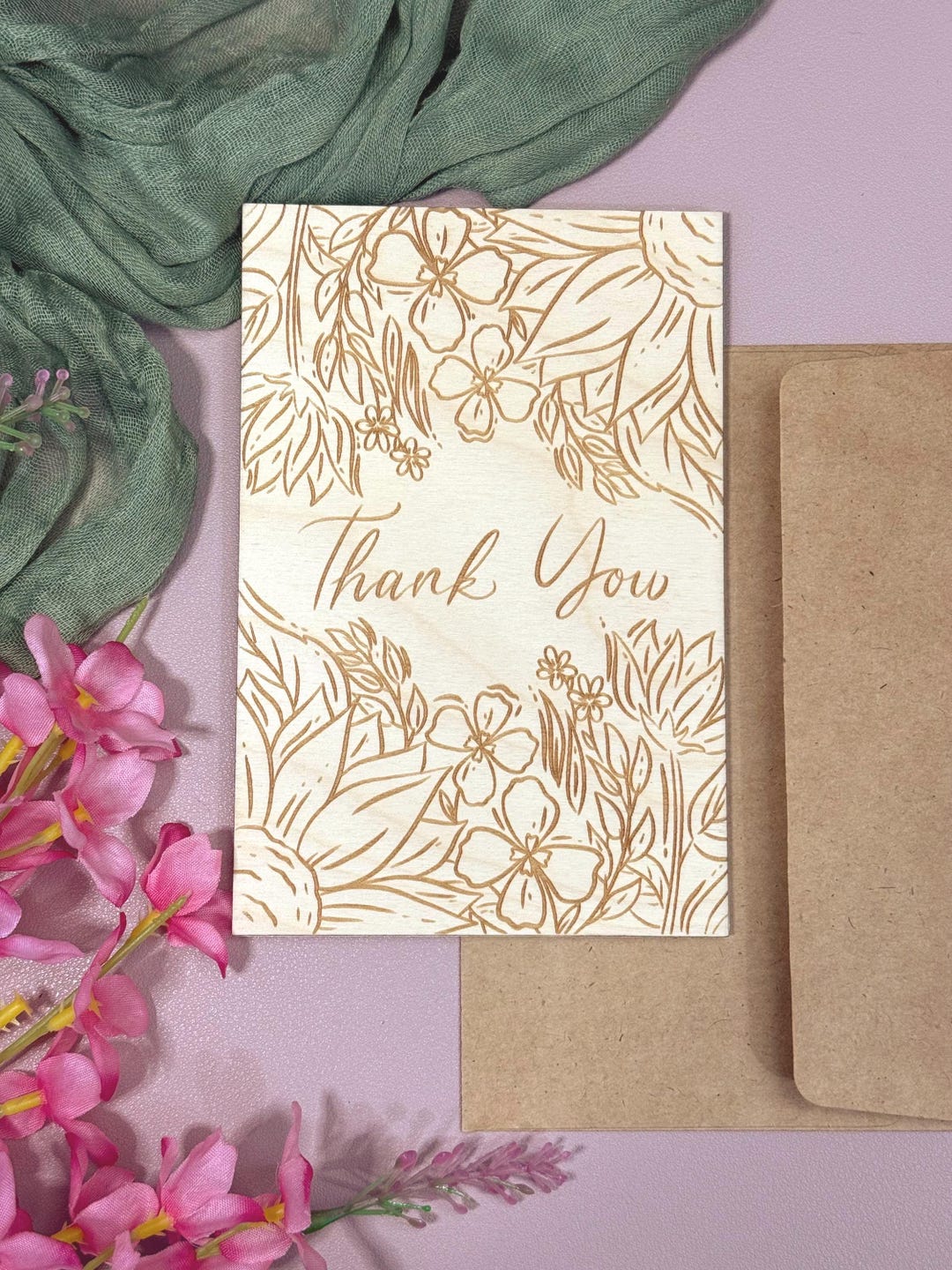 Thank You Wood Card| Appreciation Card| Teacher Day Card| Gifts for Mom ...