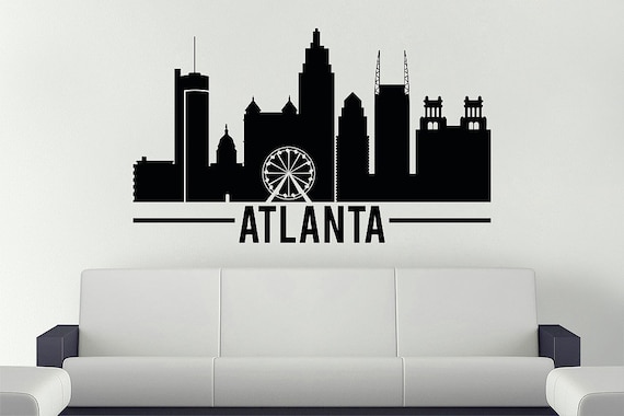 Atlanta City Skyline Highest Quality Wall Decal Sticker Atlanta City Skyline Highest Quality Wall Decal Sticker