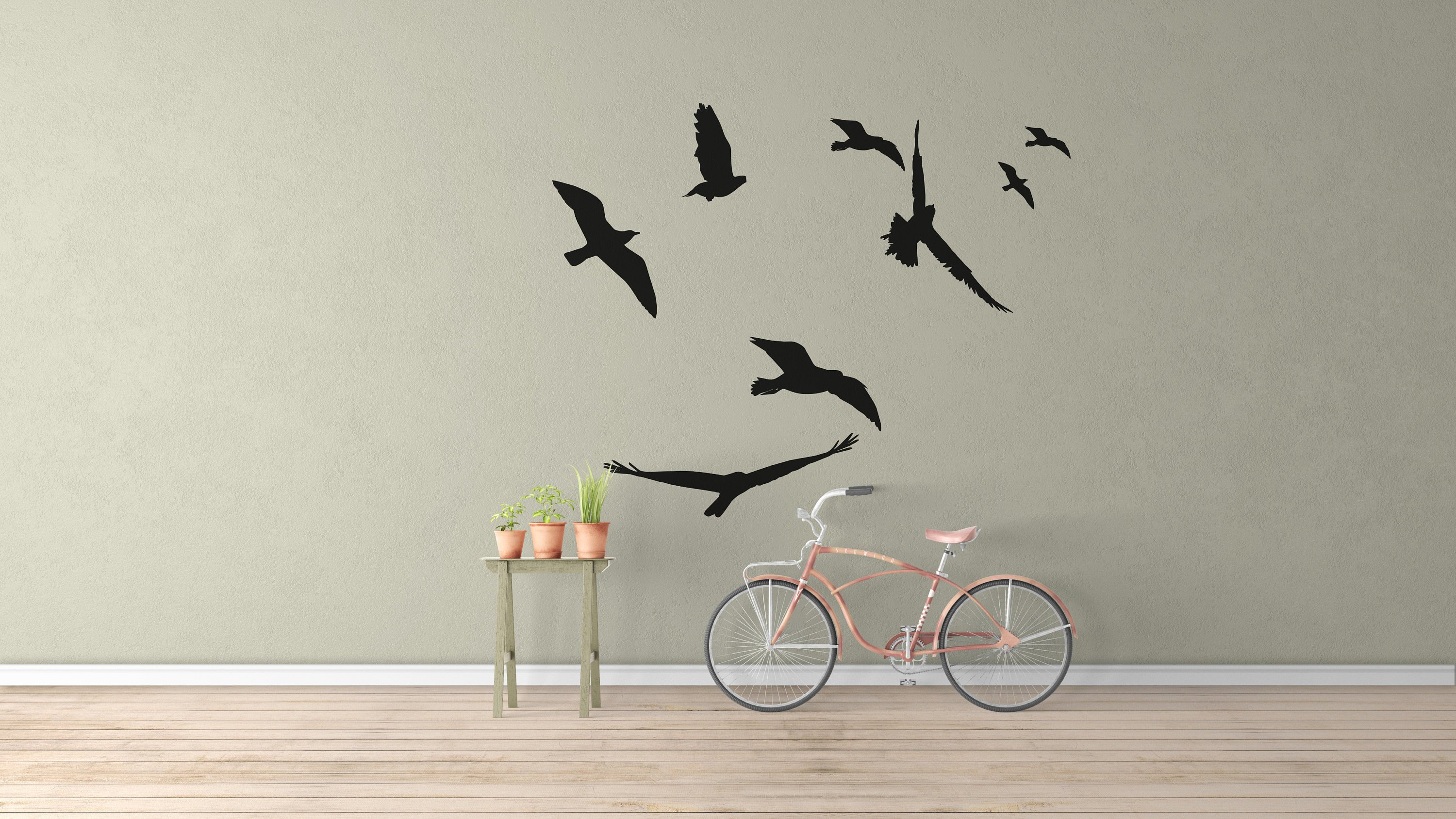 Bird Wall Decals, Set of 8 Flying Bird Wall Decal, Birds Decal, Flying ...