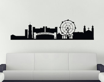Wandtattoo Landshut Skyline – Selbstklebende Wanddekoration Für Wohnzimmer, Büro & Kinderzimmer (80x29 Cm)