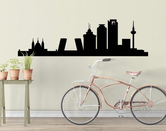 Madrid Wand Aufkleber Skyline Vinyl Spanien Stadt Aufkleber Panorama Silhouetter Dekoration Europa Home Office Wand-Dekor