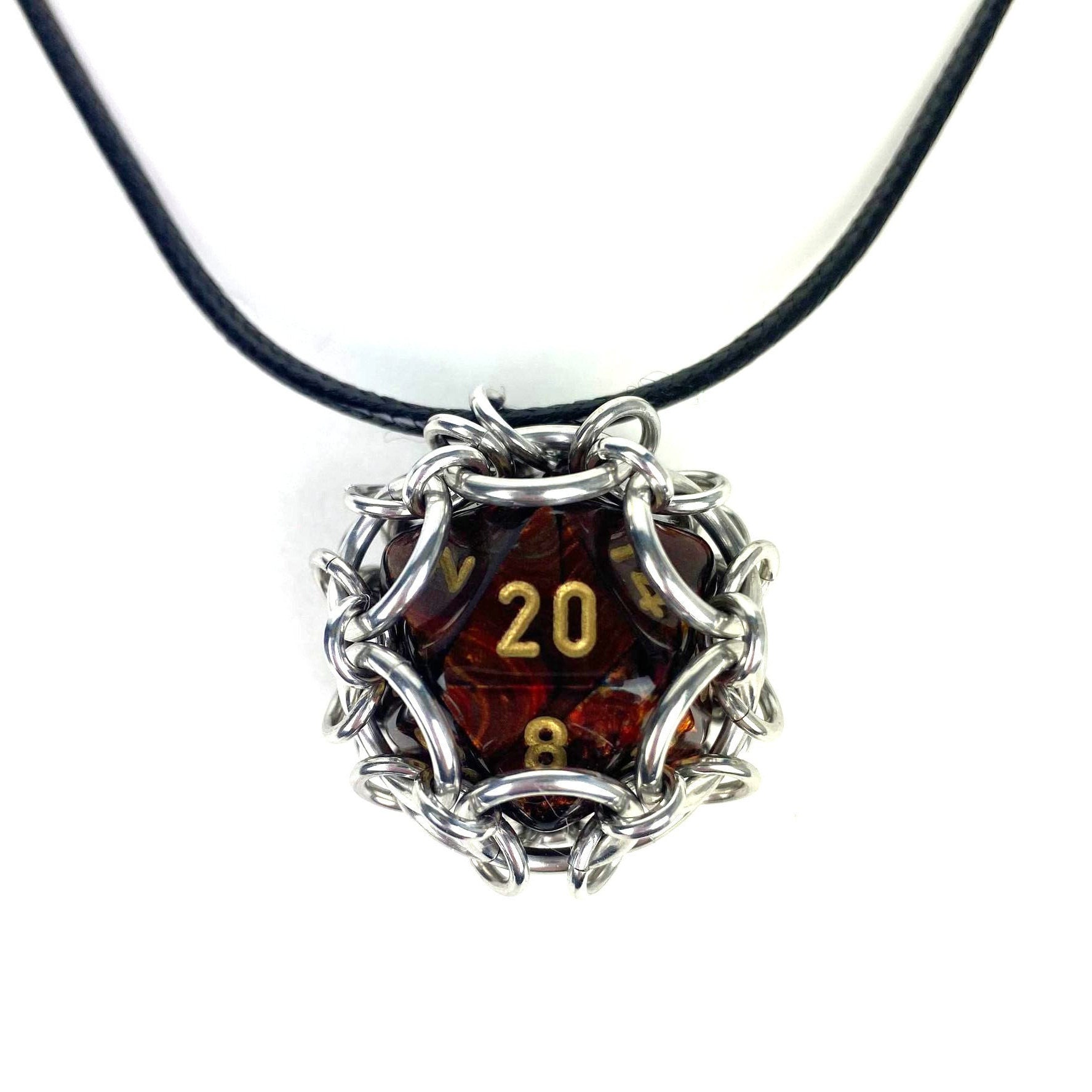 D20 Necklace – Mystical Blue – Handmade – Good Look Gamer