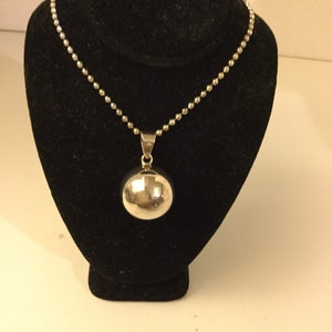 925 Silver Ball Pendant and Italy 925 silver necklace