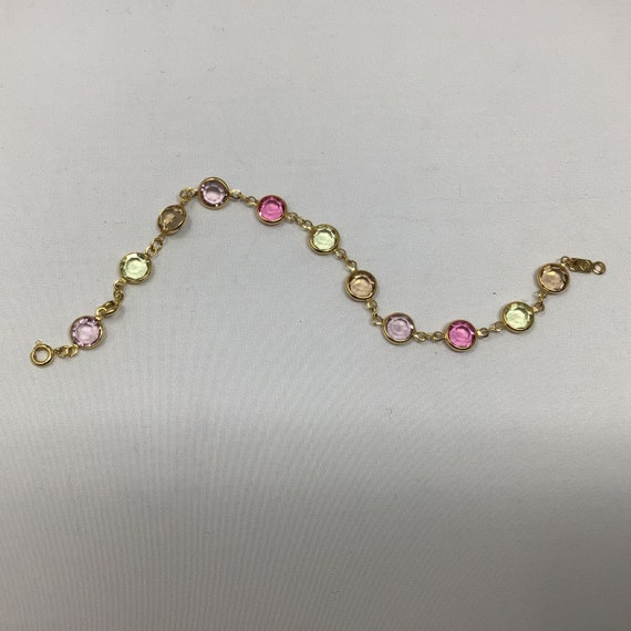 Swarovski Crystal gold tone bracelet multicolored 