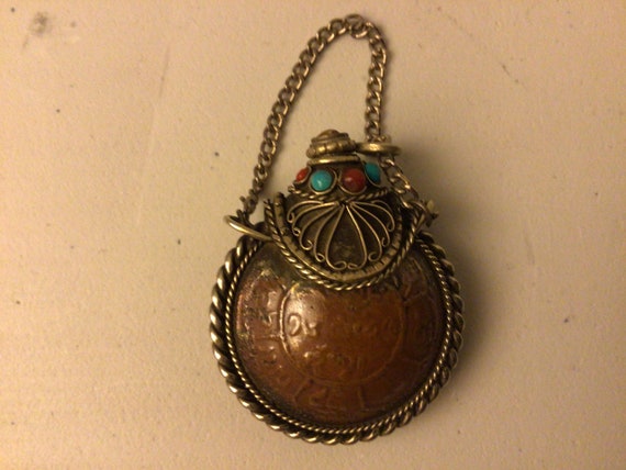 Tibetan Gemstone mixed metal snuff bottle - image 1