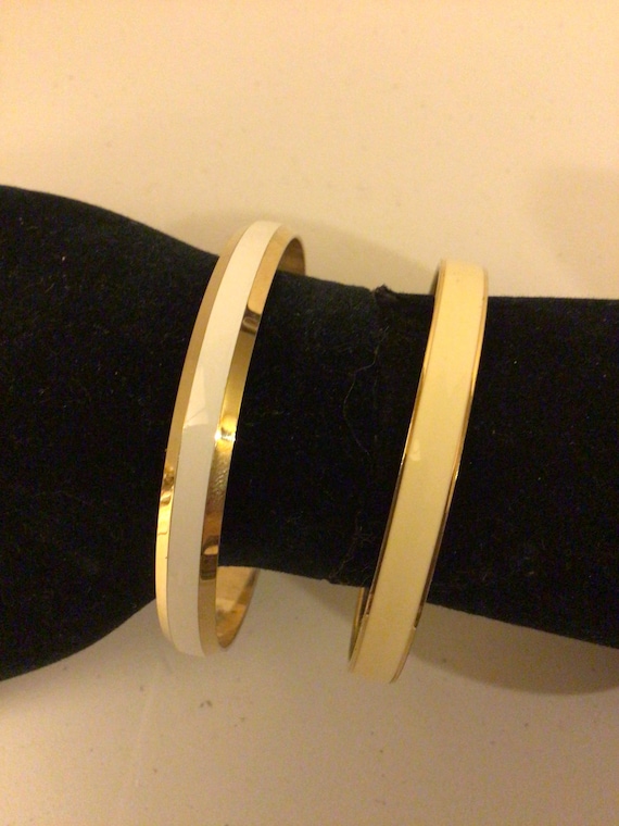 J Crew and Sarah Coventry gold tone Bangles - image 2