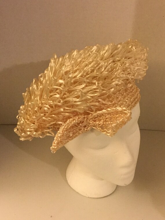 Miriam Lefcourt 1960’s Straw Hat “Elegantly Yours”