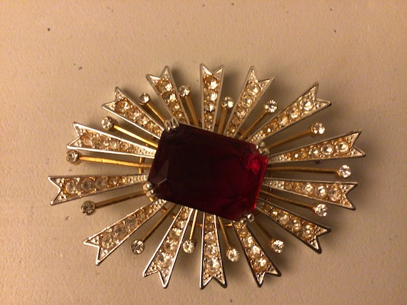 Kenneth Jay Lane silver and gold tone starburst b… - image 2