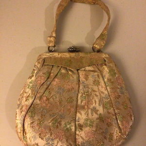 Graceline Master Purse Vintage 40,s 50’s Brocade Fabric