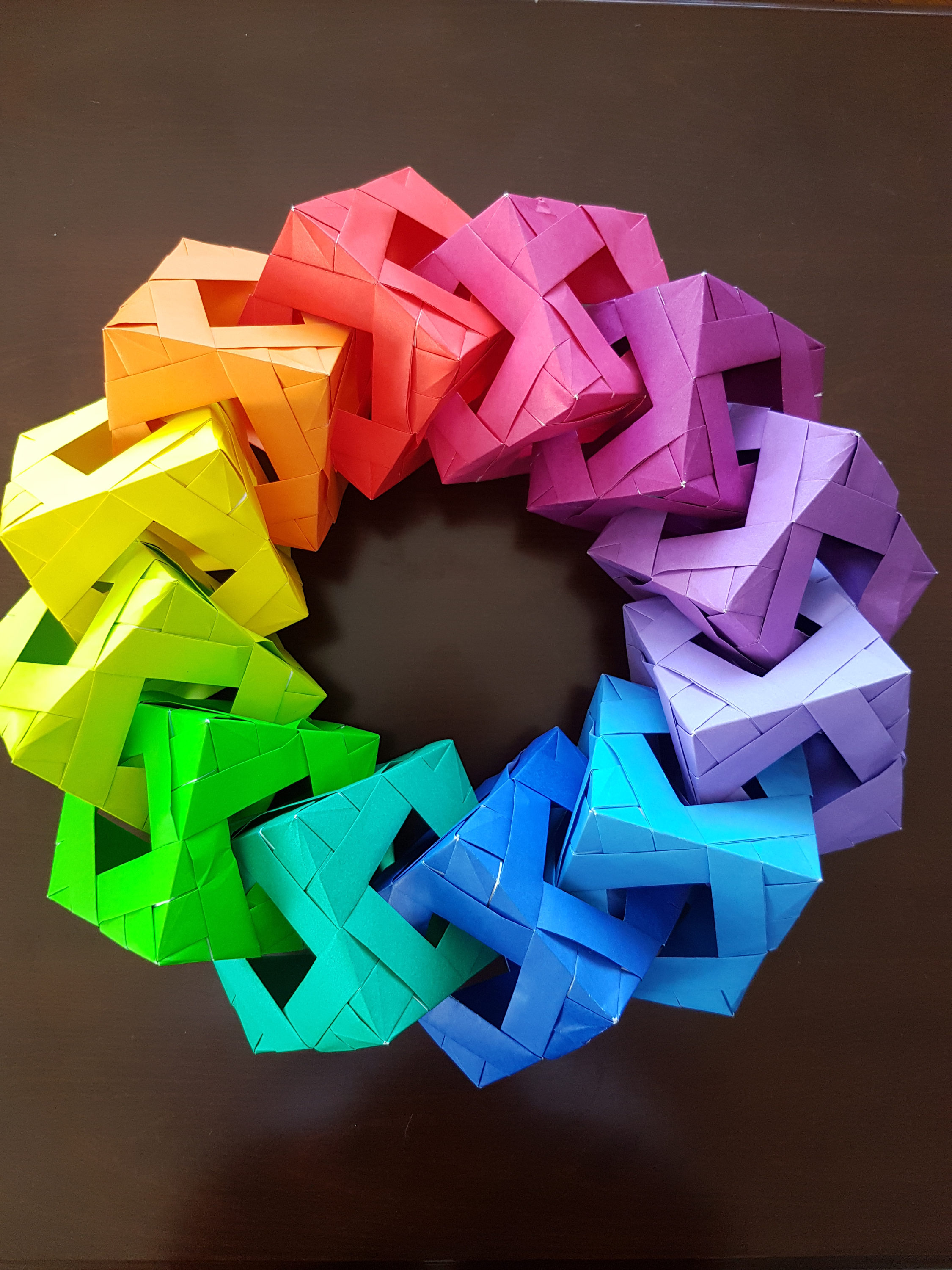 Origami interlocking cube sculpture Etsy