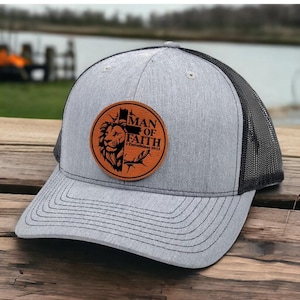 Man Of Faith Trucker Hat Gift for Dad - Christian Baseball Cap Gifts for Father&#39;s Day