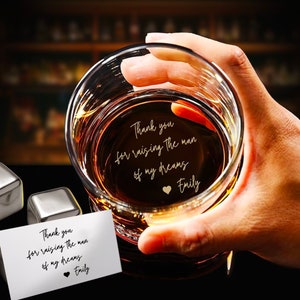 Personalized Handwriting Whiskey Glass - Engrave Your Handwritten Message on Bottom Rock Glass