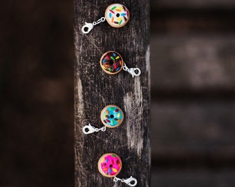 Donut stitch markers and Progress keepers