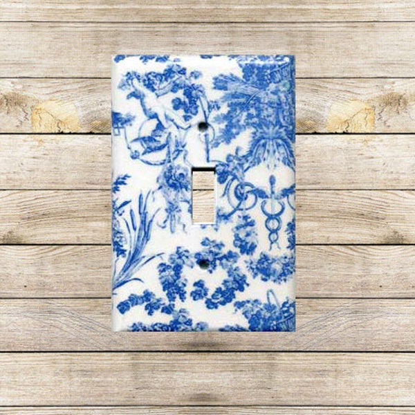 Blue Toile Switchplate