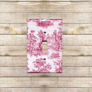 Plaque d’interrupteur décorative Rose Toile