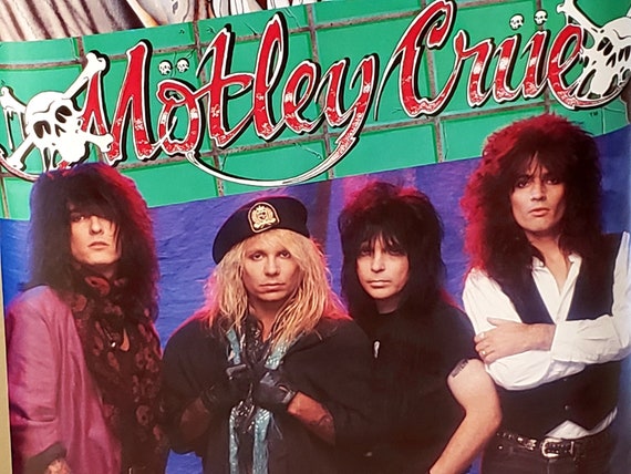 1990 Motley Crue Door Poster 6 Tall Dr Feelgood Nikki Etsy