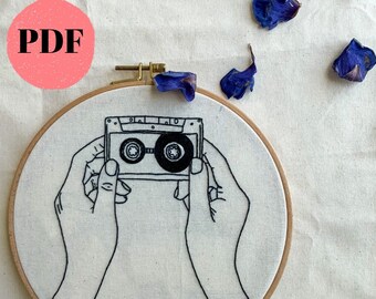 Broderimönster för kassettband: Nybörjarvänlig guide (digital nedladdning)