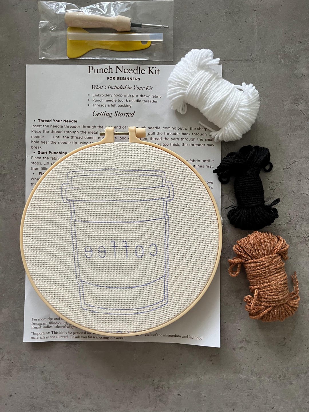 Flower Punch Needle Kit: DIY Craft Kit for Beginners - Etsy