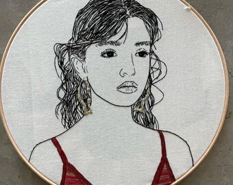 Custom Hand Embroidered Portrait | Hand embroidery art | Customised gift embroidered