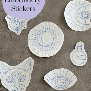 Wasserlösliche Aufkleber | Stick und Stitch Aufkleber | Handstickerei Aufkleber | Stickaufkleber