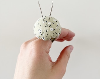 Pin cushion ring | Pun minder | Embroidery pin cushion | Sewing tools