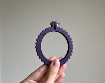 Mini 3D Printed Embroidery Hoop: 6cm Cross Stitch Frame