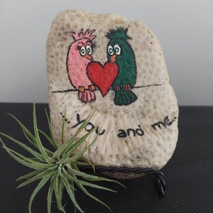 Hand Painted "You and Me" Rock. Valentine's Day Special