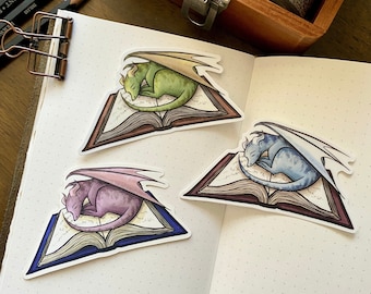 Sleeping Book Wyrm Stickers