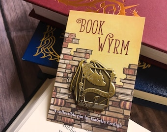 Book Wyrm Pin