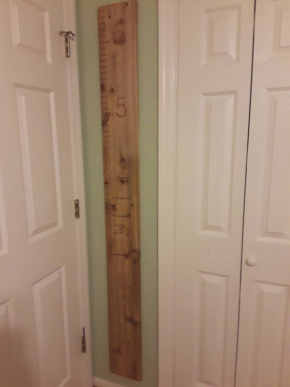 Large Wooden Ruler Height Chart