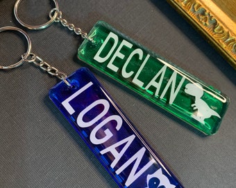 Personalized Name keychain | Custom Tassel Clear keychain | backpack tag| Acrylic Keychain | Name Tag Keychain | Bag Tag with Name