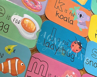 alphabet minuscule | Cartes alphabétiques | Cartes-lettres de la rentrée scolaire | Cartes Flash | Cartes ABC | cartes de reconnaissance de lettres | apprentissage des tout-petits