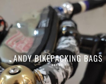 Handlebar Bag for "Jones H-Loop" type bar with clear sleeve (Andy Bikepacking Bags)