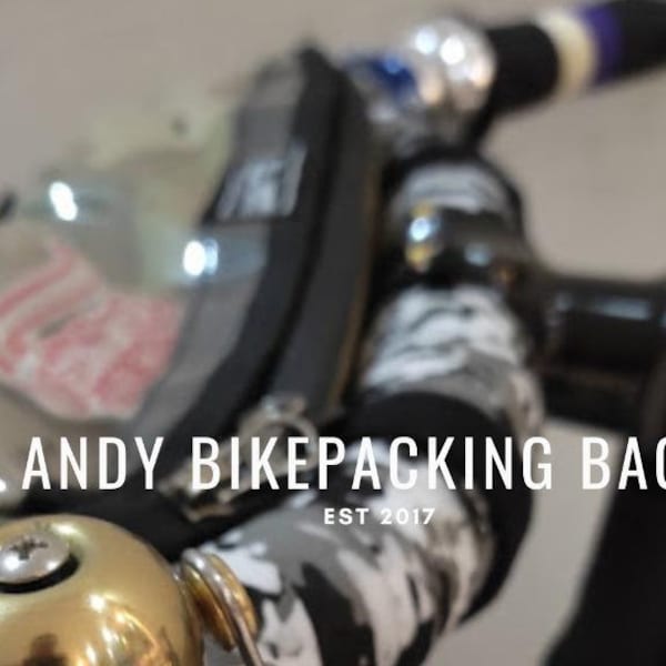 Handlebar Bag for "Jones H-Loop" type bar with clear sleeve (Andy Bikepacking Bags)