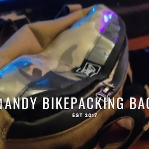 Handlebar Bag for "Jones H-Loop 2.5 riser " type bar with clear sleeve (Andy Bikepacking Bags)