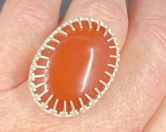 Anello d'argento Carnelian Agate