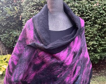 Dark Nights Felted Shawl