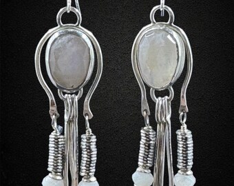 Moonstone Dangling Earrings